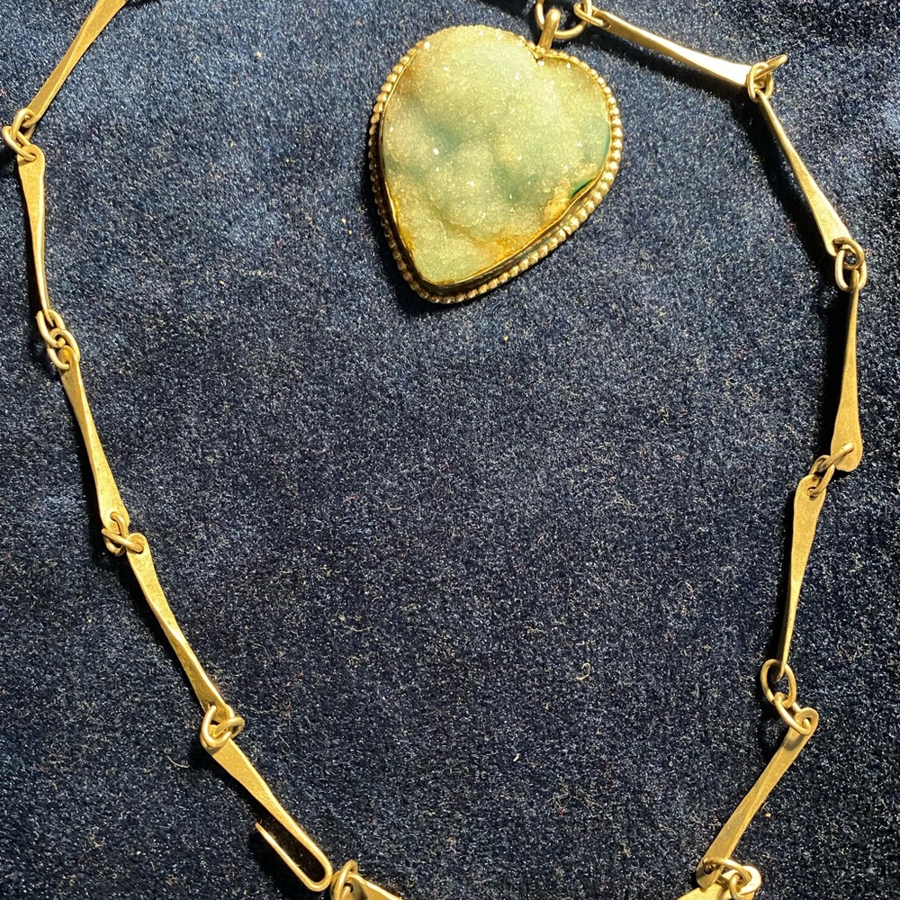 Necklace - SS, handmade pendant, with crystal, from reservation, early 1950’s